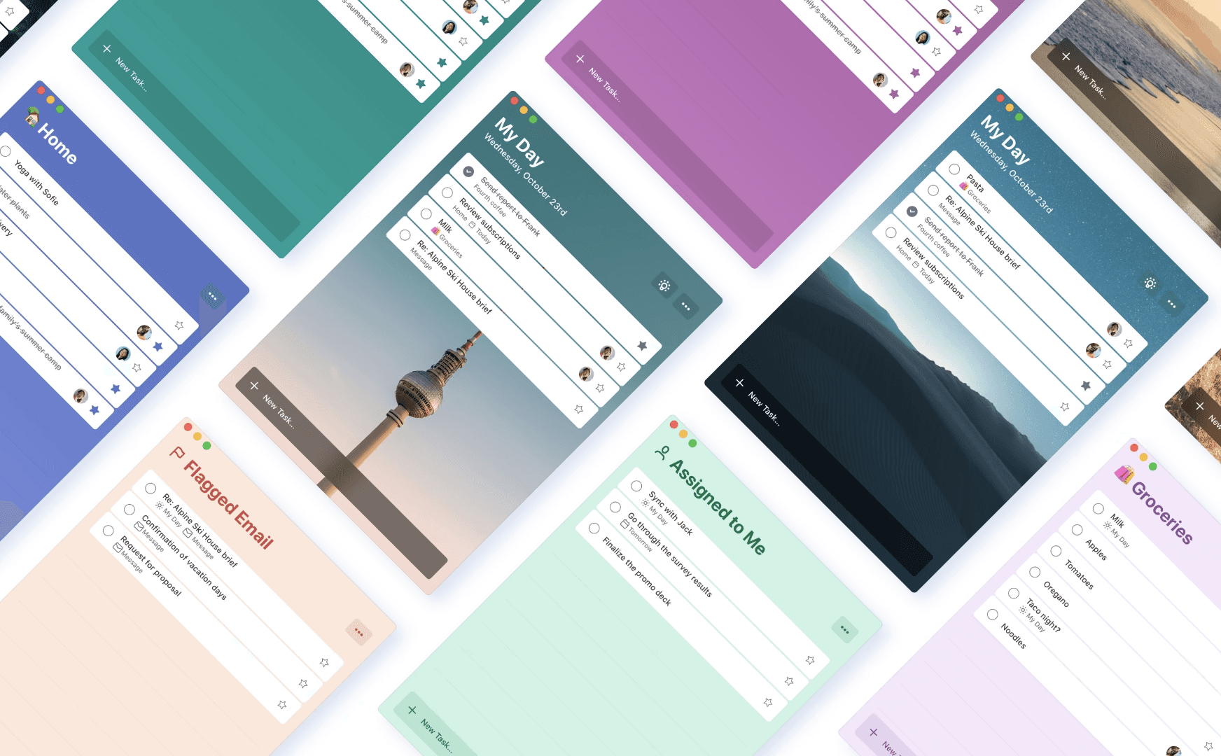 Microsoft To-Do My Day on mobile with Berlin backdrop
