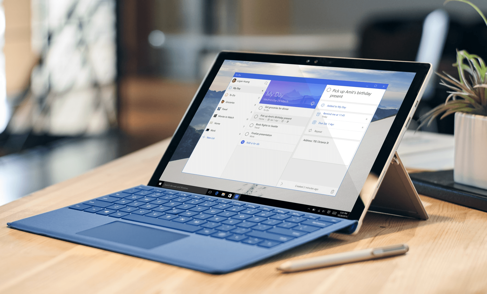 Microsoft productivity app screens and design system collage